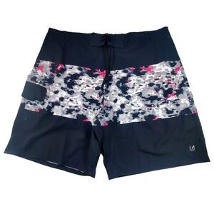 Amplify Board Shorts Mens XXL Black Gray Pink Lightweight Stretch Casual New